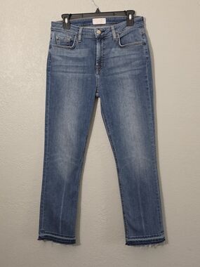 Jen7 by 7 For All Mankind Ankle Straight High Rise Jeans Med Wash Womens 8